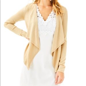 Lilly Pulitzer gold cardigan